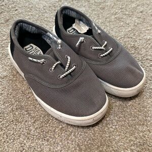 NWOT Hey Dude size youth 13 grey slip ons